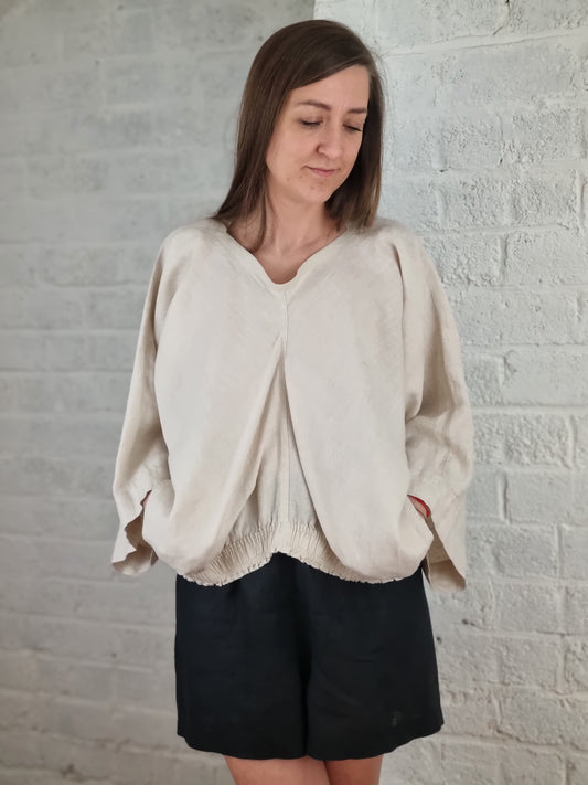 Oversized Linen Sweatshirt for Women