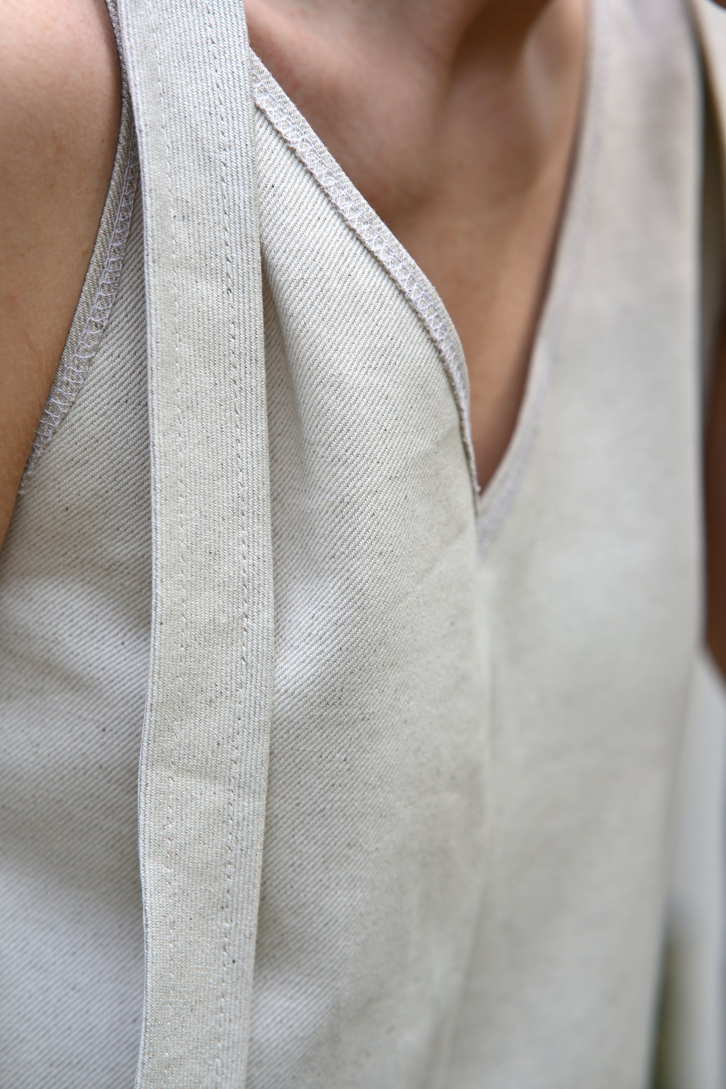 Hemp-cotton jumpsuit – ecru