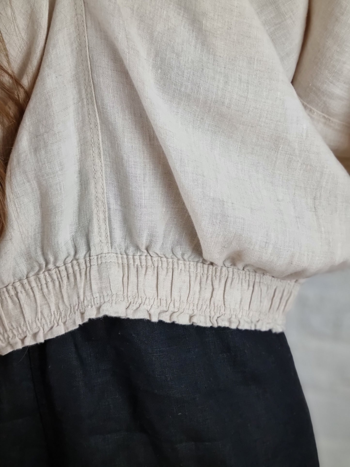 Linnen sweatshirt – natuurlijke kleur