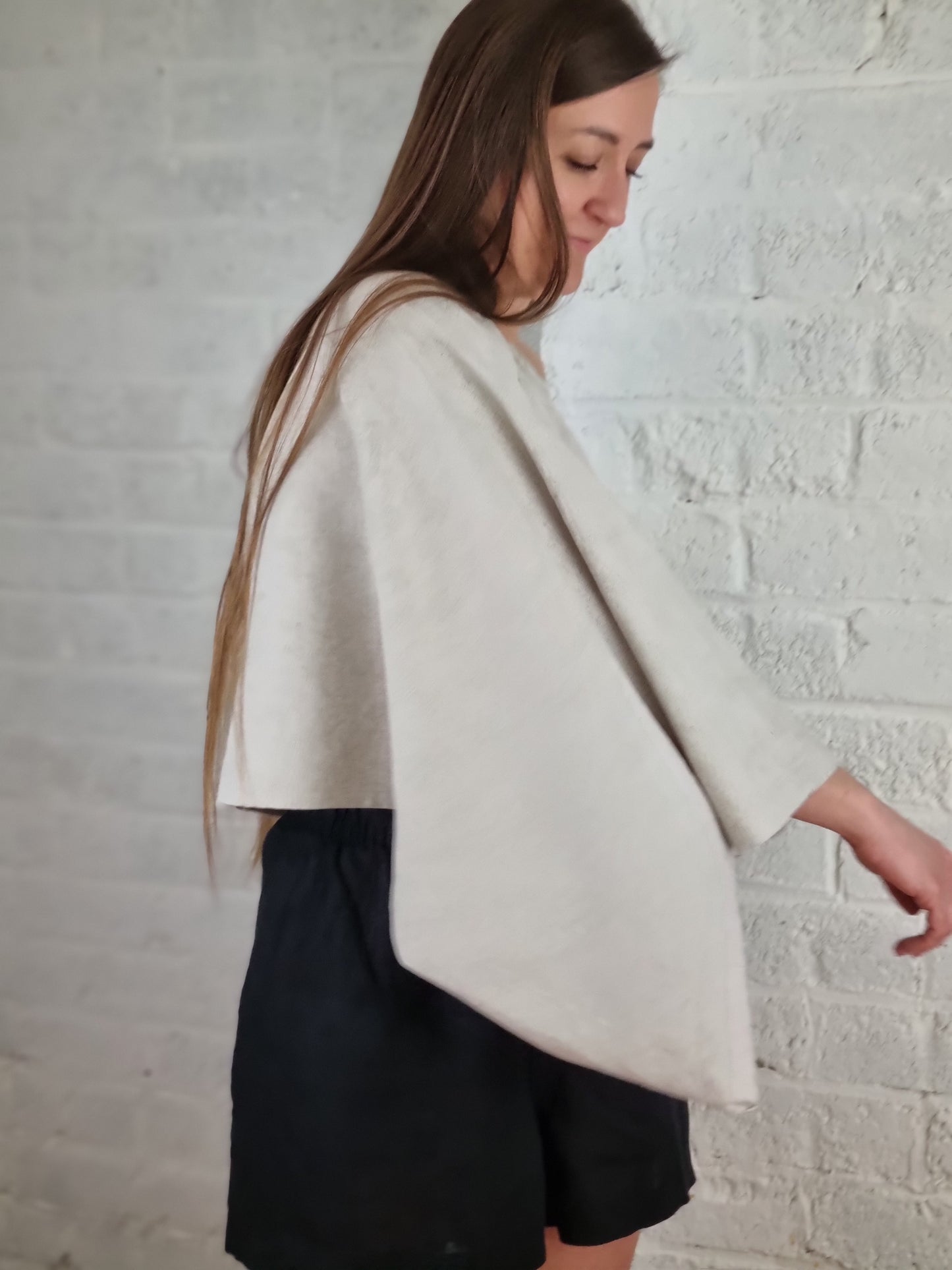 Kimono van hennep, aan beide kanten dragbaar