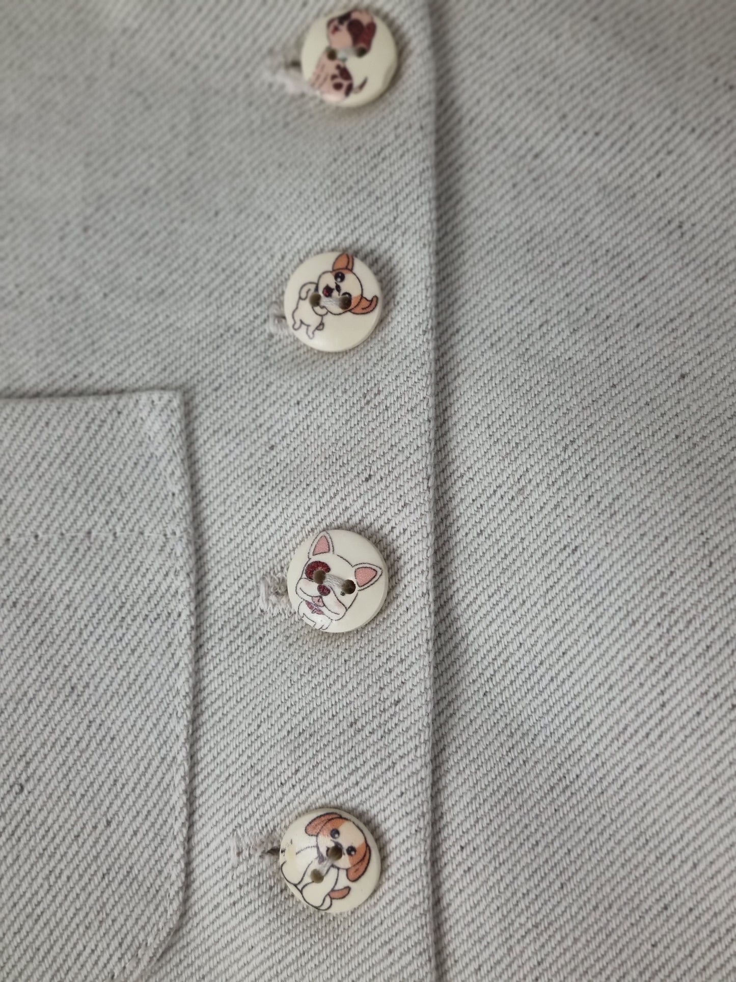 Girls' hemp-cotton dress