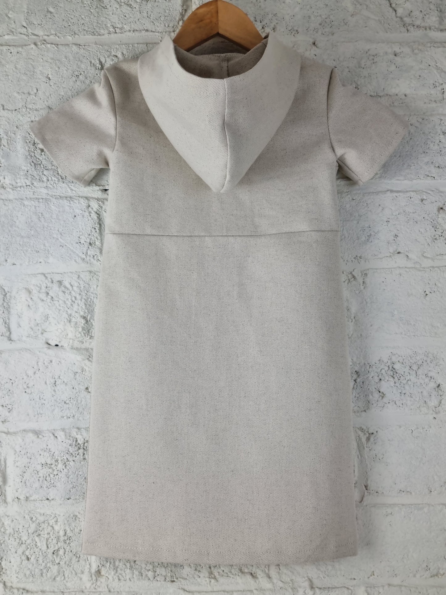 Girls' hemp-cotton dress