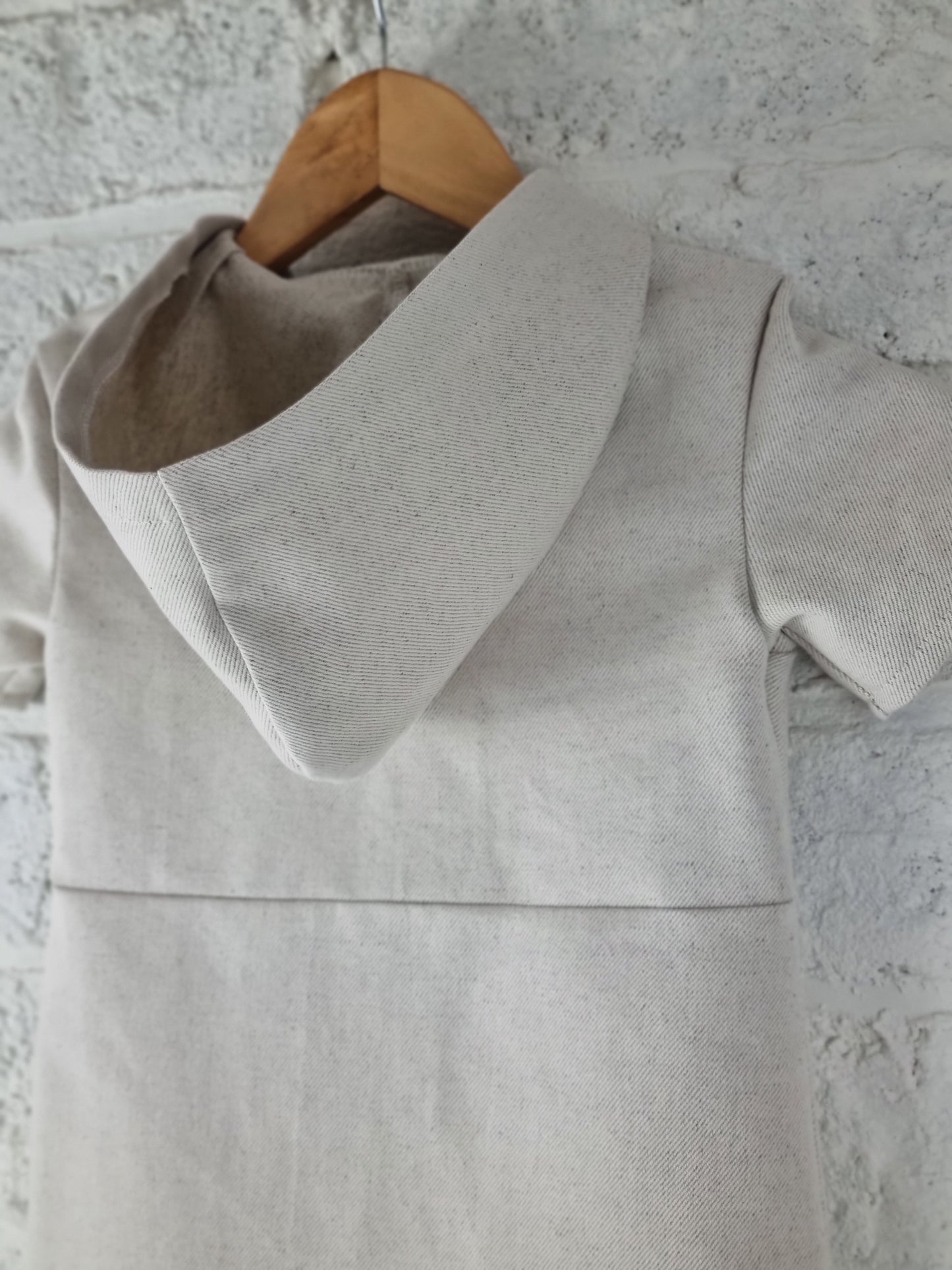 Girls' hemp-cotton dress