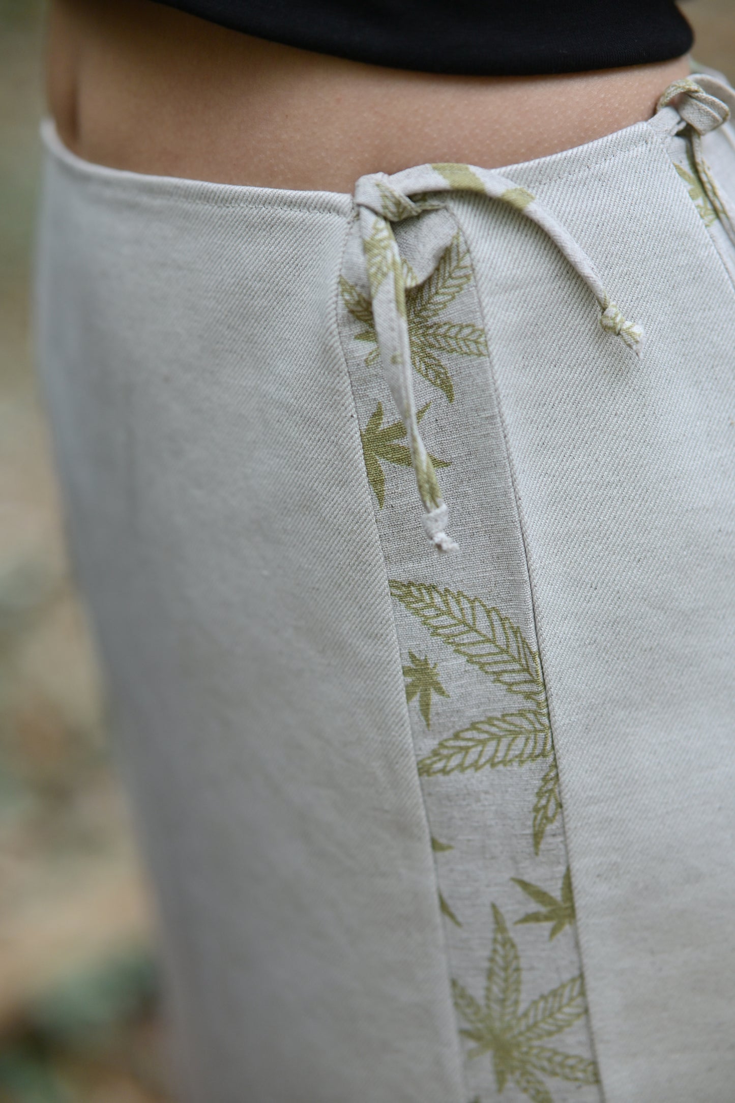 Hemp-Cotton Tube Skirt – Cream, Short