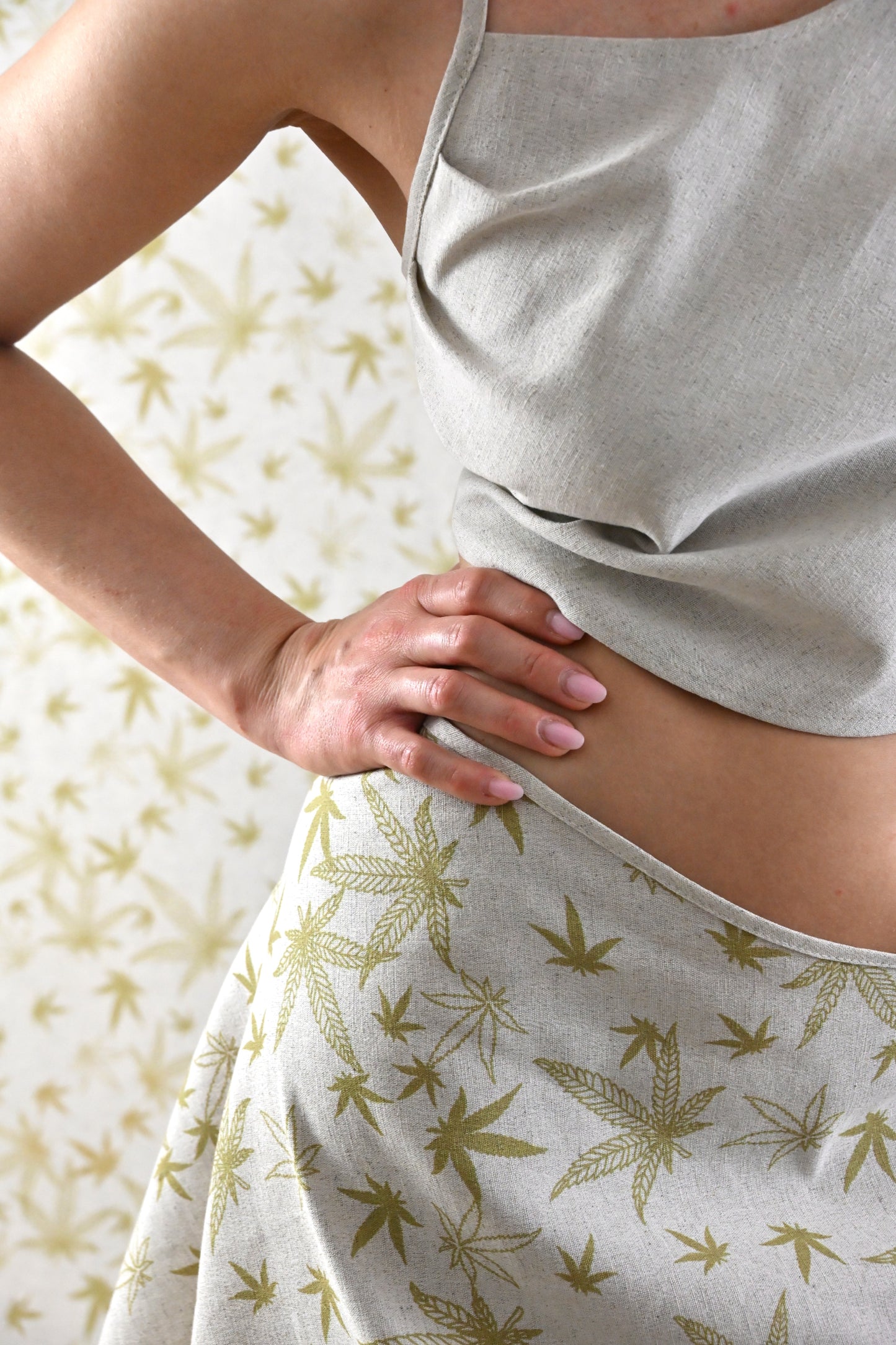Hemp skirt, reversible