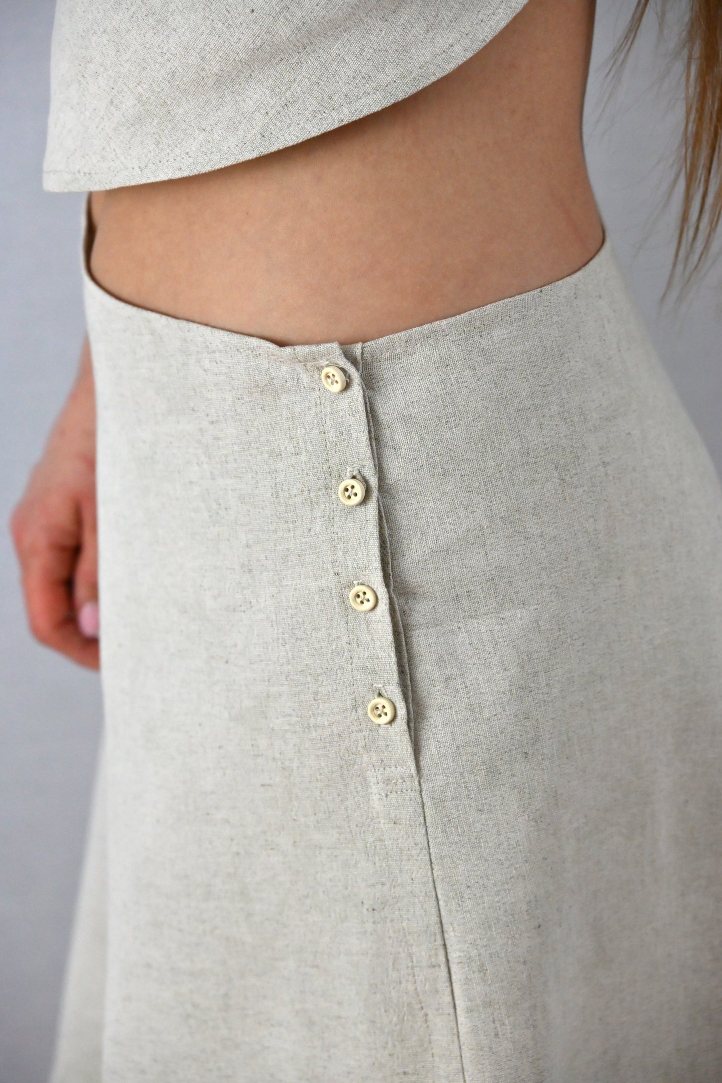 Hemp skirt, reversible