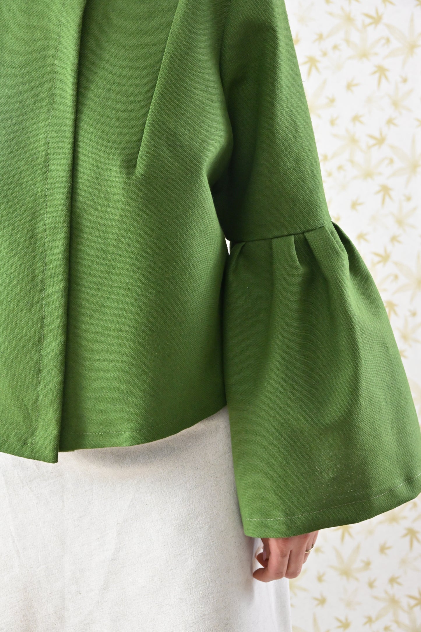 Kurta z konopi i bawełny – ciemnozielona