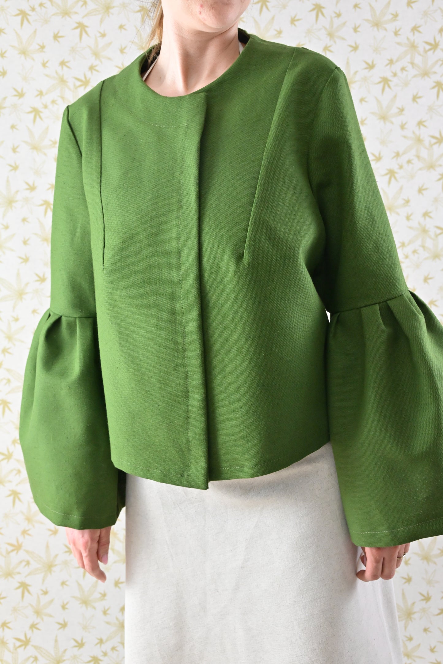 Kurta z konopi i bawełny – ciemnozielona